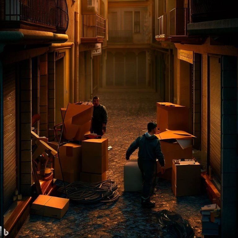 Vaciado de locales comerciales en Sant Pol de Mar