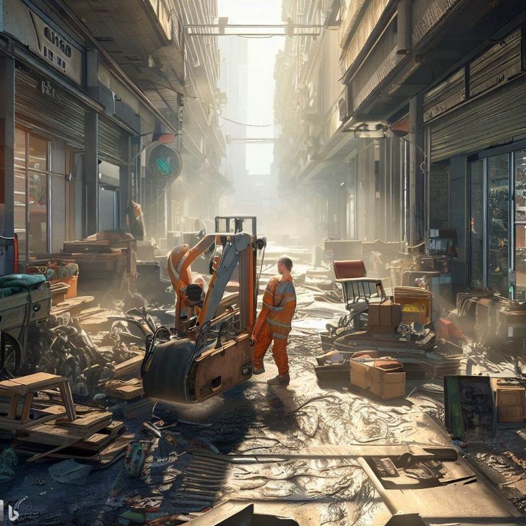 Vaciado de locales comerciales en Sant Andreu de la Barca